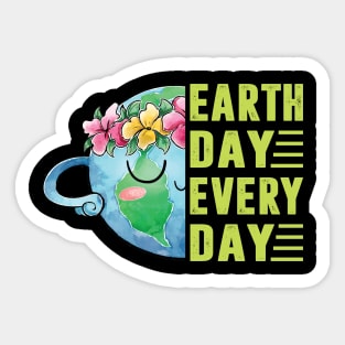 Earth Day Everyday Retro Environmental Earth Day Kids Women Sticker